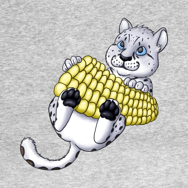 Corn on the Cub - Snow Leopard by PewterKat